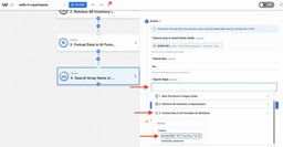 Using AI-formatted product SKU as the search value for syncing Squarespace Stock from Zettle.