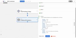Inventory data successfully retrieved from Squarespace, verifying live product SKUs for the Zettle integration