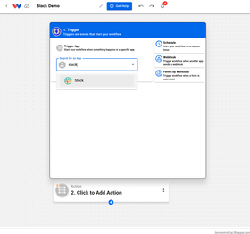 Choose Slack as your integration app