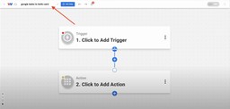Naming a new workflow “Google Tasks to Trello card” in the Workload editor.