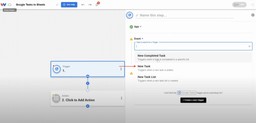 Selecting the &quot;New Task&quot; event from the list of triggers in Google Tasks