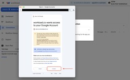 Grant permissions so you can Connect Google Calendar to Workload successfully.