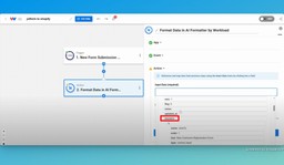 Choose the array from the Jotform trigger response that contains the data you want to format.