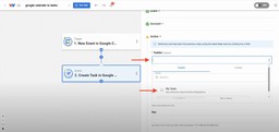 Selecting “My Tasks” list where new tasks from calendar events will be created.
