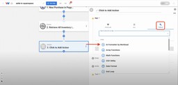 Selecting 'AI Formatter by Workload' to begin processing Zettle data for inventory matching in Squarespace