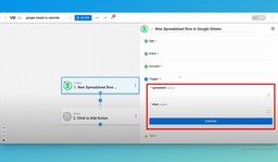 Select the spreadsheet and sheet that you want the trigger to monitor.