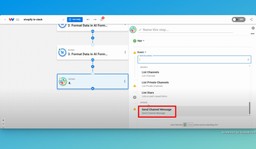 Choose &quot;Send Channel Message&quot; as the action event.