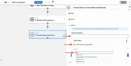 Inserting full Zettle purchase output as input data for formatting—key to accurate Squarespace updates