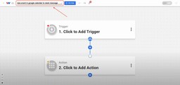 Naming the new automation &quot;new event in Google Calendar to Slack message&quot; inside the Workload editor.