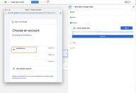 Choosing your Google account from the list