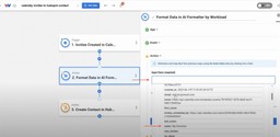 Insert Calendly invitee details to prepare for Sync Calendly Invitees to HubSpot Contacts.
