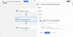 Running a test of AI Formatter to process Slack timestamp data.