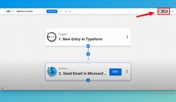 Activate the &quot;Email New Form Entries Workflow&quot; by clicking the on/off toggle in the upper right corner. 