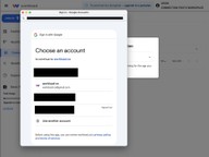 Selecting a Google account to authorize with Workload