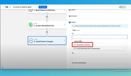 Map the data to create your email to the new patient.