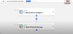 Turning on the automation so it will Share Google Calendar events in Slack whenever new events are created.