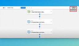 Click the on/off toggle to activate your new Shopify Order to Slack Message workflow.