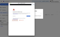 Confirm connection by selecting the unsafe link.