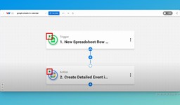 Verify that the indicators are green for every step on your customized Sheets to Calendar Sync workflow.