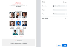 fully automated panel printout using the Lever API