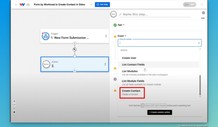 Select the &quot;Create Contact&quot; event