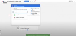 Selecting Google Sheets as the trigger app in the Workload editor.