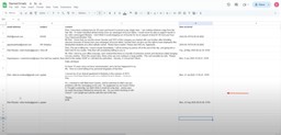 Open the Google Sheet and check that a new row was created from the starred Gmail message.