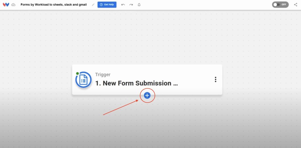 Click the ➕ button to add a new action step and continue building your workflow.