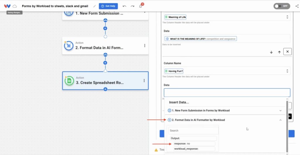 Choose the formatted output to use to Route Custom Form Responses.