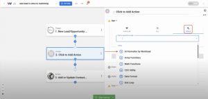 Selecting AI Formatter by Workload to process contact data.