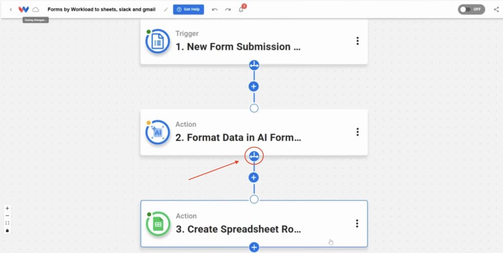Click the branching icon to add a new path and Route Custom Form Responses to multiple apps.
