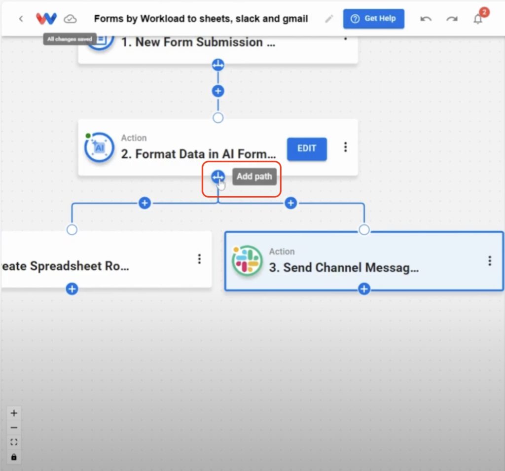 Add a new path to continue routing custom form responses to additional apps.
