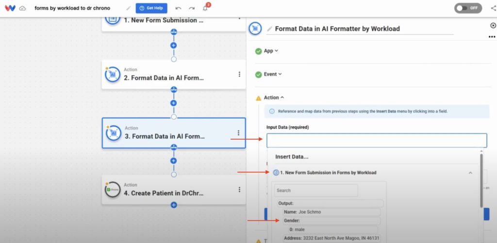 Write a prompt to ensure consistent formatting of gender for use when you Create Patient Intake Forms.