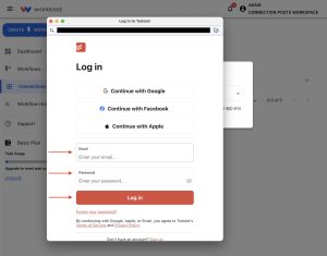 Enter your Todoist email and password to log in and authorize the connection.