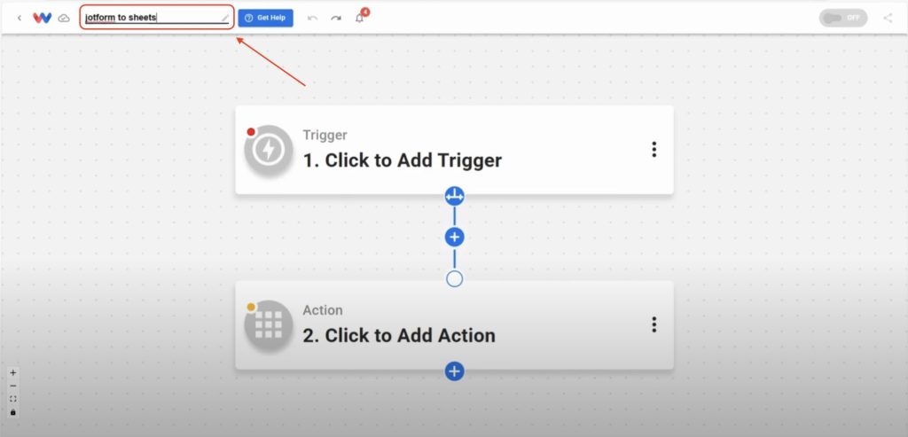 Enter a descriptive name for your new workflow to make it easy to find later in your automation list