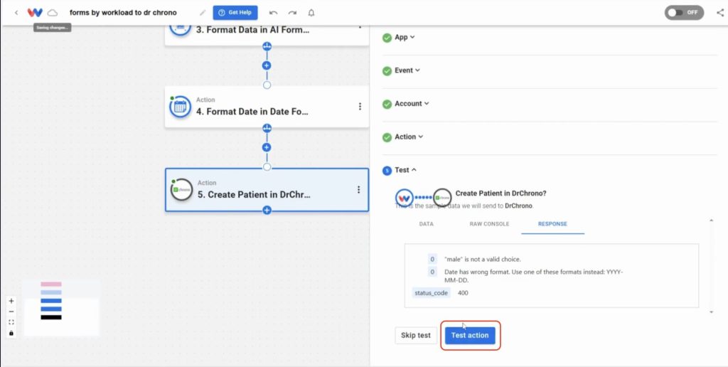 Move to the last step and review your formatted and mapped fields.