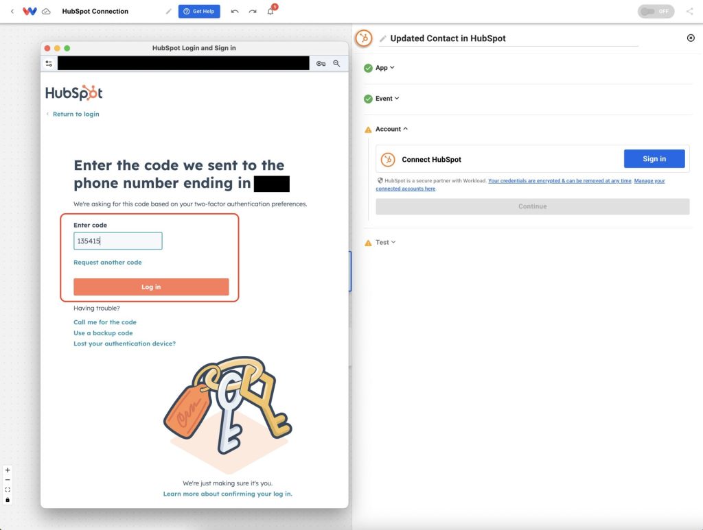 Enter your HubSpot verification code to continue.