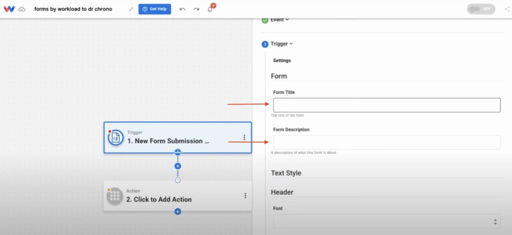 Add a descriptive title to help identify your form in the automation that will Create Patient Intake Forms.