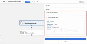 Workload test successfully finds a new lead in Odoo to Mailchimp workflow.