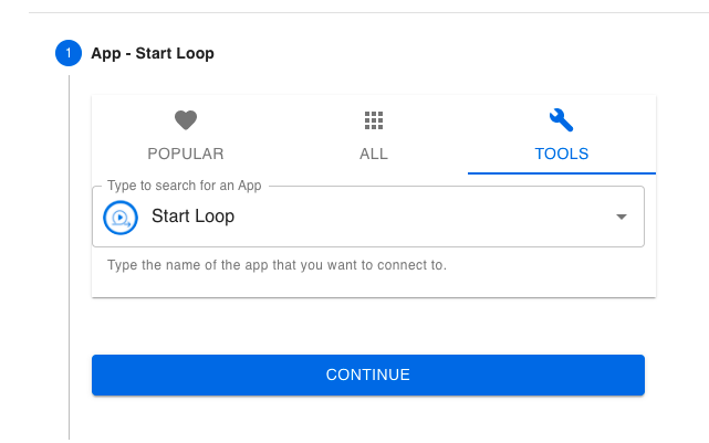start loop through data workflow