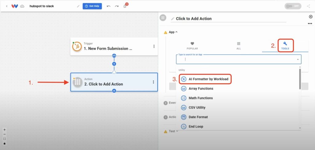 Choose the "AI Formatter by Workload" utility from the Tools menu.